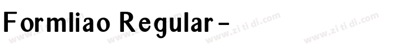Formliao Regular字体转换